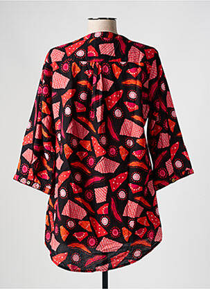 Blouse imprimé fantaisie manches 3/4 noir AGATHE & LOUISE femme