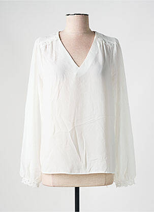 Blouse manches longues manches longues blanc ONLY femme