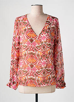 Blouse imprimé fantaisie manches longues rose ONLY femme
