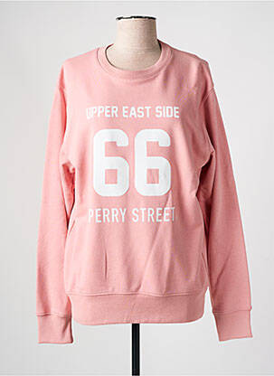 Sweat-shirt sérigraphie manches longues rose RAOUL ET MARCELLE femme