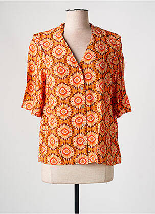 Chemisier manches courtes manches courtes orange C'EST BEAU LA VIE femme