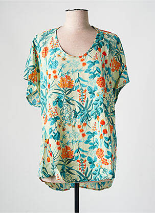 Top imprimé fantaisie manches courtes bleu BLUTSGESCHWISTER femme