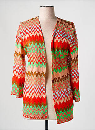 Gilet manches longues manches 3/4 rouge GARCIA femme