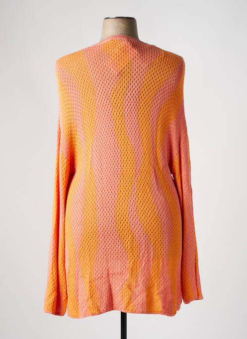 Gilet manches longues fermeture boutonnée sur le devant orange GARCIA femme