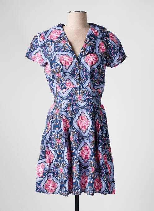 Robe courte manches courtes manches courtes bleu BLUTSGESCHWISTER femme