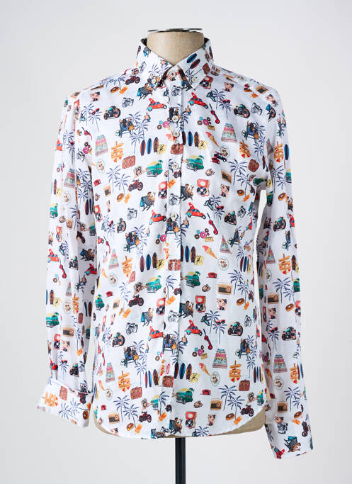 Chemise manches longues blanc THE SURFCAR pour homme