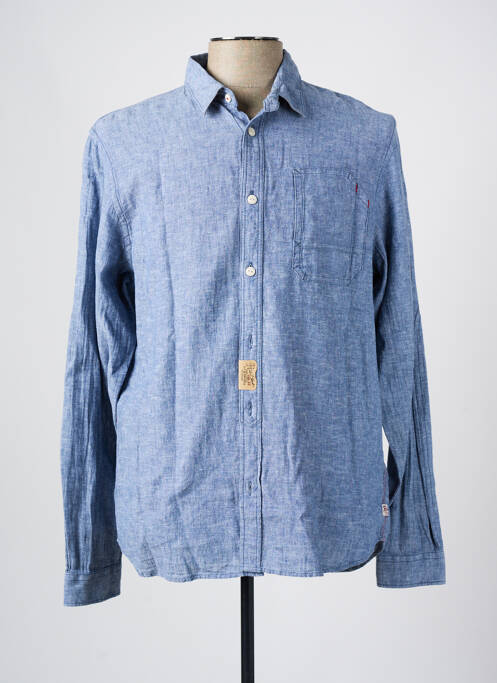 Chemise manches longues bleu PETROL INDUSTRIES pour homme