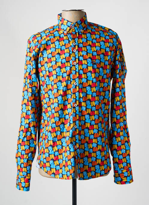 Chemise manches longues bleu THE SURFCAR pour homme