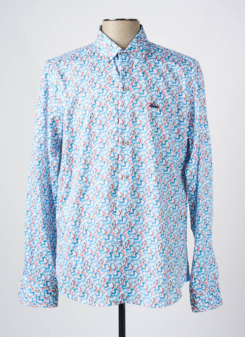 Chemise manches longues bleu THE SURFCAR pour homme