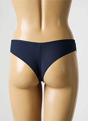 Tanga tissage dentelle bleu PASSIONATA femme