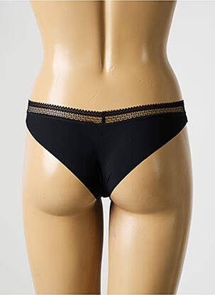 Tanga stretch noir PASSIONATA femme