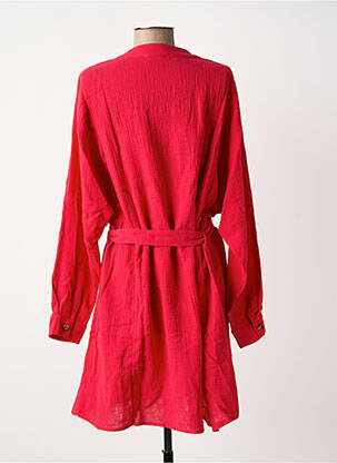 Robe mi-longue manches longues manches longues rose GRACE & MILA femme