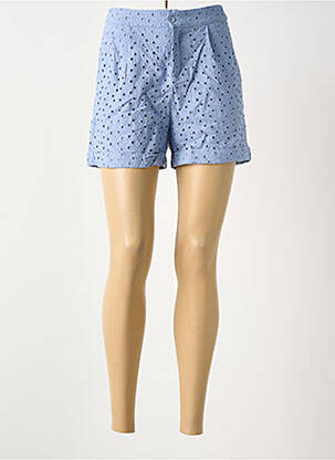 Short fermeture zippée sous rabat boutonné taille normale bleu GRACE & MILA femme