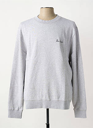 Sweat-shirt broderie manches longues gris MAISON LABICHE homme
