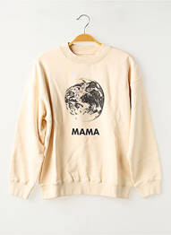 Sweat-shirt stretch manches longues beige THINKING MU homme