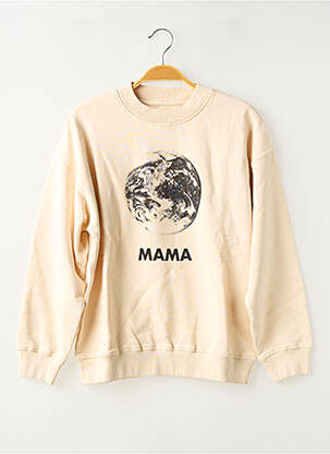 Sweat-shirt manches longues manches longues beige THINKING MU homme