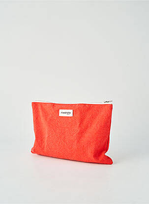 Trousse fermeture zippée rouge RIVE DROITE PARIS femme