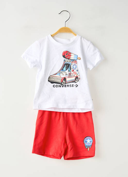Ensemble short rouge CONVERSE garçon