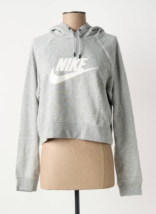 Sweat-shirt à capuche gris NIKE femme