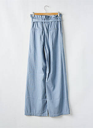 Pantalon large tissage popeline taille normale bleu GARCIA femme