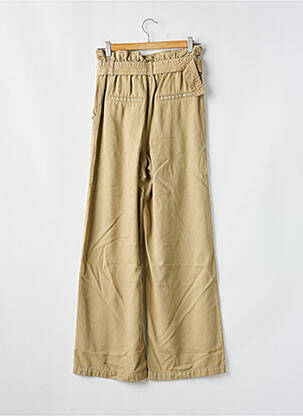 Pantalon large tissage popeline taille normale marron GARCIA femme