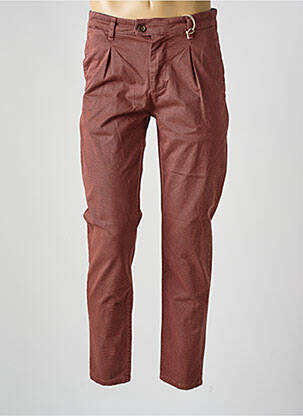 Pantalon chino stretch taille normale marron RECYCLED ART WORLD homme