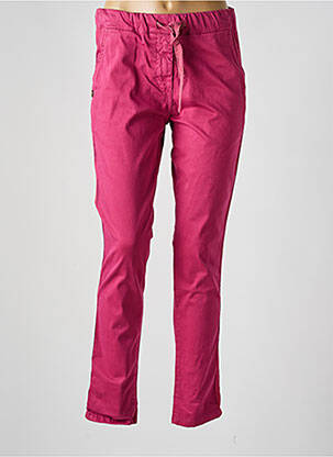 Pantalon chino tissage popeline taille normale rose PAKO LITTO femme