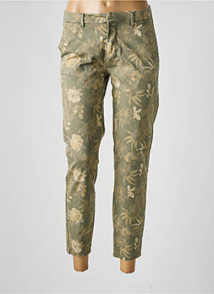 Pantalon chino tissage popeline taille normale vert ONLY femme
