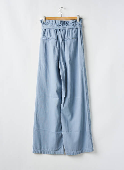 Pantalon large tissage popeline taille normale bleu GARCIA femme