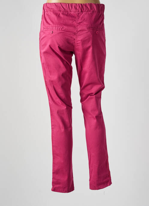 Pantalon chino tissage popeline taille normale rose PAKO LITTO femme