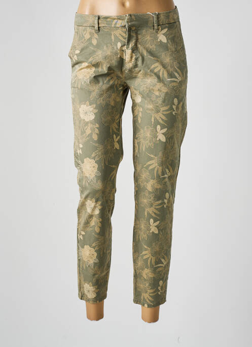 Pantalon chino tissage popeline taille normale vert ONLY femme