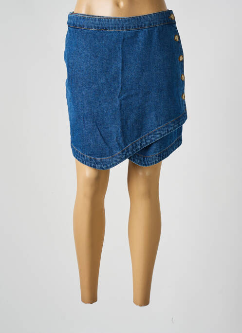 Jupe courte poches bleu KANOPE femme