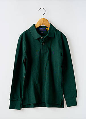 Polo manches longues manches longues vert RALPH LAUREN garcon