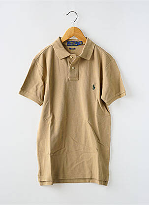 Polo coupe droite manches courtes beige RALPH LAUREN garcon