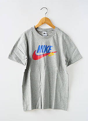 T-shirt coupe droite manches courtes gris NIKE garcon