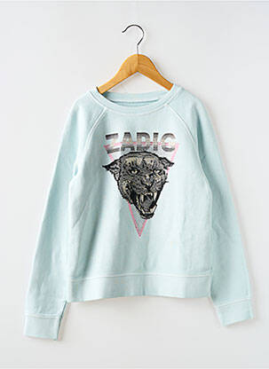 Sweat-shirt manches longues manches longues bleu ZADIG & VOLTAIRE fille
