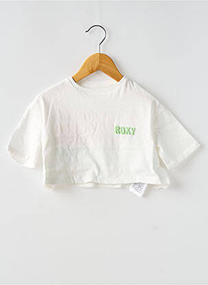 T-shirt coupe droite manches courtes blanc ROXY fille