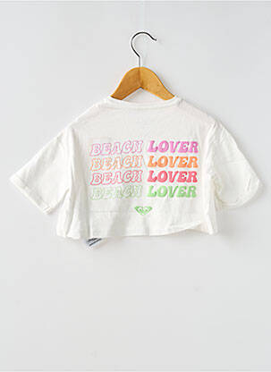 T-shirt coupe droite manches courtes blanc ROXY fille