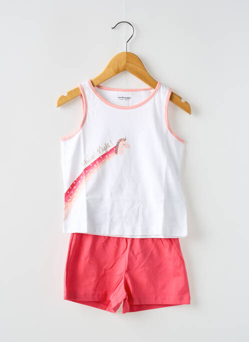 Pyjama coupe droite rose VERTBAUDET fille