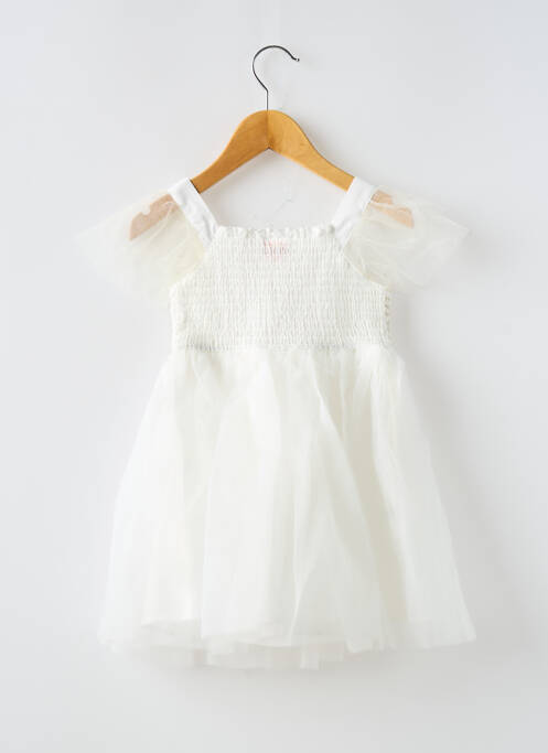 Robe mi-longue blanc TAPE À L'OEIL pour fille