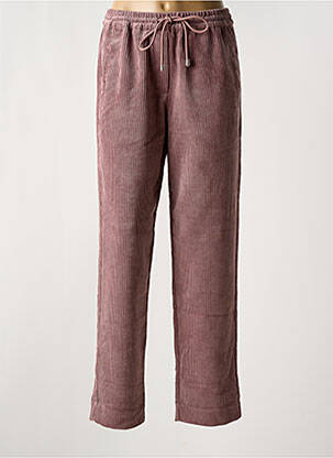 Pantalon droit stretch taille normale violet ESSENTIEL femme