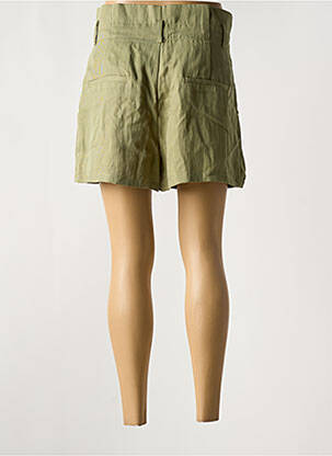 Short fermeture zippée sous rabat avec crochet taille normale vert SEE U SOON femme
