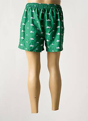 Short de bain tissage popeline vert SELECTED homme