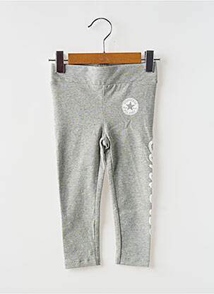Legging stretch taille élastique gris CONVERSE fille