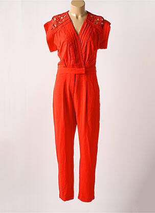 Combi-pantalon manches courtes manches courtes rouge SUNCOO femme