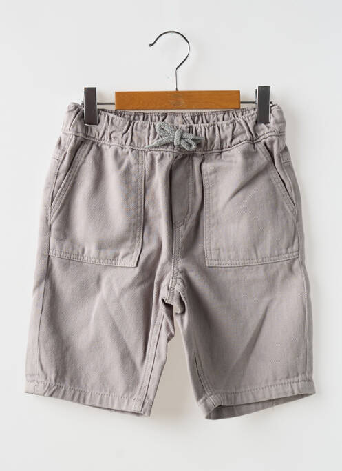 Bermuda poches taille élastique gris TAPE À L'OEIL garcon