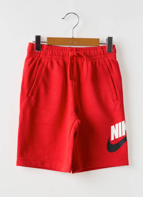 Short sérigraphie floquée taille élastique rouge NIKE garcon