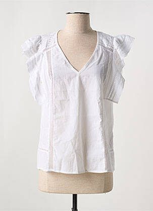 Blouse manches courtes manches courtes blanc EKYOG femme