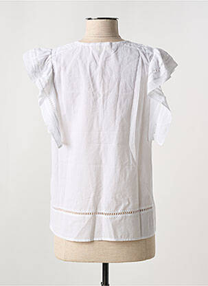 Blouse manches courtes manches courtes blanc EKYOG femme