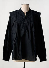 Blouse col rond manches longues noir ICHI femme